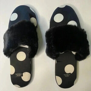 Victoria Secret Polka Dot Slippers Size Medium